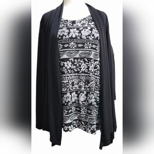 Alfred Dunner size 1X black/white top